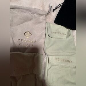 Judith ripka and Kendra Scott empty jewelry pouches